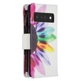 thumbnail image 3 of Dteck Wallet Phone Case for Google Pixel 6 Pro with Wrist Strap, Heavy Duty Zipper Purse Card Slots Wallet Cute Pattern Flip Folio Phone Case for Google Pixel 6 Pro, Sun Flower, 3 of 6