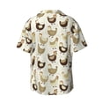 thumbnail image 2 of Wukai Chicken Cartoon Men's Casual Short-Sleeve Button Down Shirt - Lightweight Summer Dress Shirt for Daily Wear-XX-Large, 2 of 7