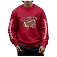 thumbnail image 1 of Chandail en Molleton Mode Homme Rugby Imprimé Col Rond Chaud Confortable Hiver Automne Décontracté Chandail, 1 of 4