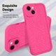 thumbnail image 3 of Funda de teléfono MZELQ para iPhone 15 de silicona a prueba de golpes, color rosa intenso, 3 of 5