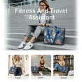 thumbnail image 5 of Tote Bag for Women - Pioneer Flower Shoulder Bag - Large Utility Work Duffle Bag with Zipper Handbag for Travel, Work, Sprots, 5 of 5