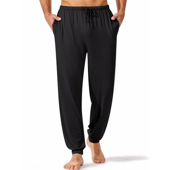 EKOUAER Men's Pajama Pants, Lightweight Loungewear, Comfy Jogger Sleep Pant Long Pj Bottoms with Drawstring & Pockets