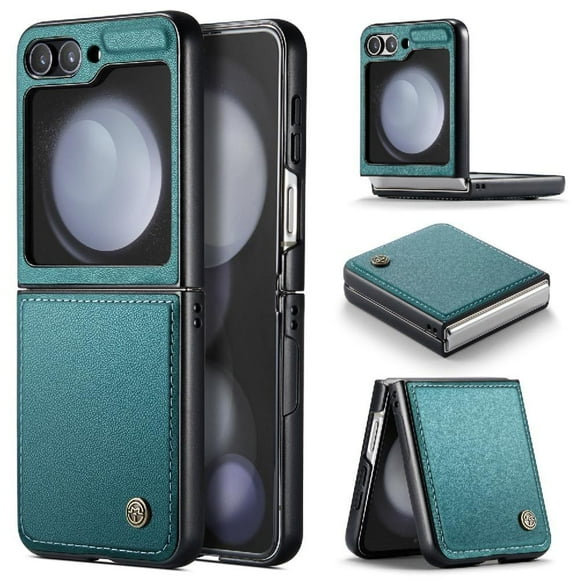 Funda tipo cartera Samsung Galaxy Z Flip7 FE 5G con cierre magnético, RFID, tarjetero, soporte, carga inalámbrica
