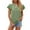 Green, variant on Scyoekwg Womens Summer Short Sleeve Tops V Neck Elegant Shirts Dressy Casual Blouses Trendy Solid Color Loose Lightweight Blouses (Army Green,L)