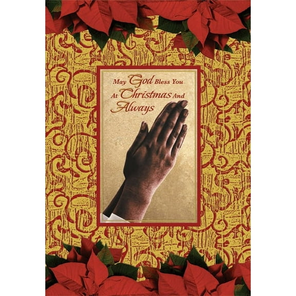 Designer Greetings Hands of Prayer: African American Box of 18 Christmas Cards