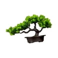 thumbnail image 3 of Árbol bonsái artificial verde, macetero para bonsái, decoración de escritorio, exhibición de plantas pequeñas Pino de la longevidad, 3 of 9