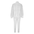 thumbnail image 5 of Yeaiivve Fall Outfits for Women 2 Piece Set Cable Knit Cardigan Tops and Pants Matching Lounge Sweatsuits White M, 5 of 5