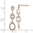 thumbnail image 2 of 14K Two-Tone Diamond Vintage Earrings (27 X 8) Made In India em5557-050-wra, 2 of 5