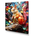 thumbnail image 2 of Designart "Delightful Collage of Colorful Squirrels" Animals Canvas Wall Art - Traditional Pink Squirrel Living Room Canvas Art, 2 of 6