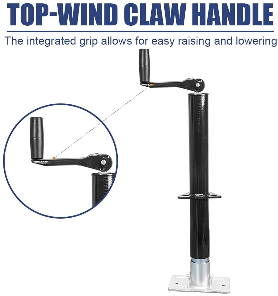 HPDAVV A- Frame Trailer Jack - 2000 lbs (1 Ton) Capacity - 14 Inches Vertical Travel for A-Frame Travel, Cargo and Utility Trailers