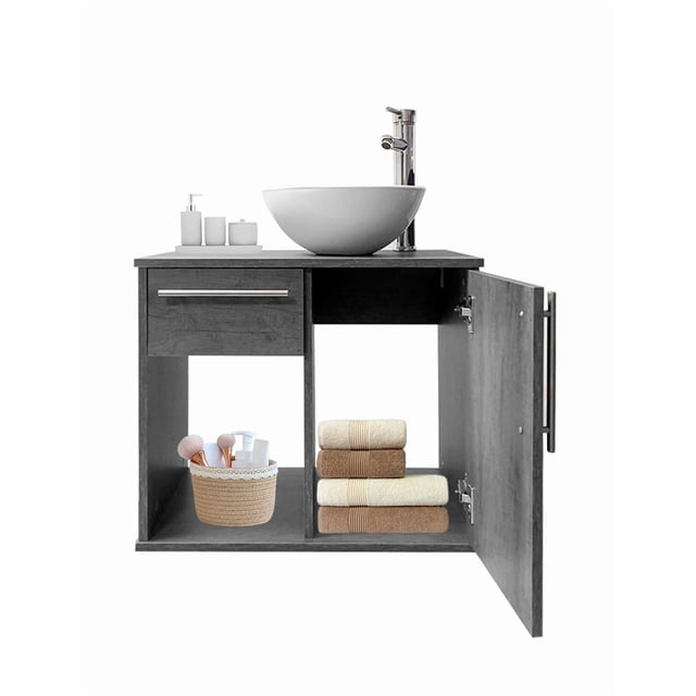 Gabinete De Baño VENUS Con Lavamanos Y Llave Minimalista.