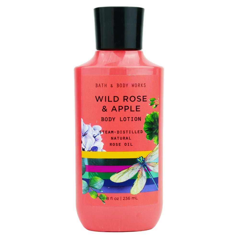 Bath and Body Works Wild Rose & Apple Body Lotion 8 oz SteamDistilled