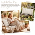 thumbnail image 5 of REGALWOVEN 2 Pcs Decorative Boho Throw Pillow Cover, Modern Textured Tufted Pillow Cover Striped for Couch Bed Sofa Beige 18" x 18", 5 of 7