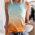 thumbnail image 2 of Hpapadks Women's Tank Tops Crewneck Sleeveless Gradient Print Tanks Casual Loose Fit Basic Vest Camisole Tops for Women Light Blue L, 2 of 5
