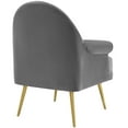 thumbnail image 4 of Modway Revive Tufted Button Performance Velvet Accent Armchair in Gray, 4 of 6