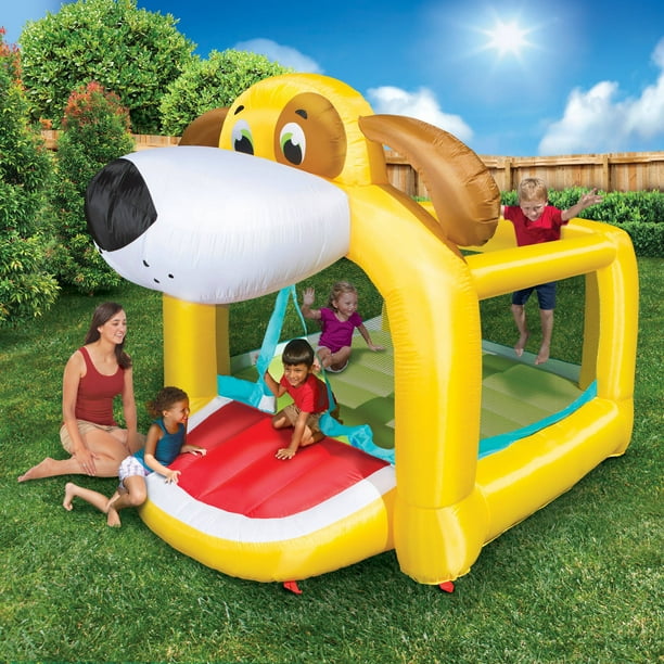Banzai Playful Puppy Bouncer (Inflatable Jumping Bounce House Backyard
