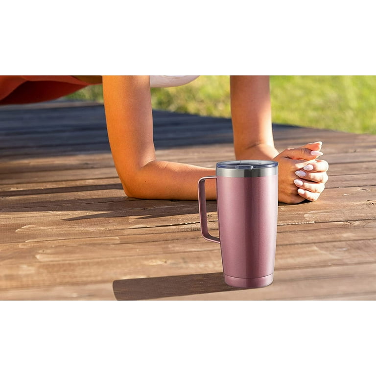 VEGOND 20 oz Tumbler with Handle Lid and Straw, Stainless Steel Insulated  Travel Coffee Mug Spill Pr…See more VEGOND 20 oz Tumbler with Handle Lid  and