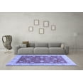 thumbnail image 3 of Ahgly Company Machine Washable Indoor Square Oriental Blue Traditional Area Rugs, 8' Square, 3 of 4