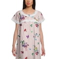 thumbnail image 3 of Moomaya Printed Short Sleeve Knee Length Nightdress Round Neck Sleepwear Gown, 3 of 5