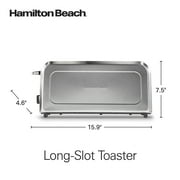 Hamilton Beach 2-Slice Bread and Bagel Toaster with Long Slots and Removable Crumb Tray, Stainless Steel