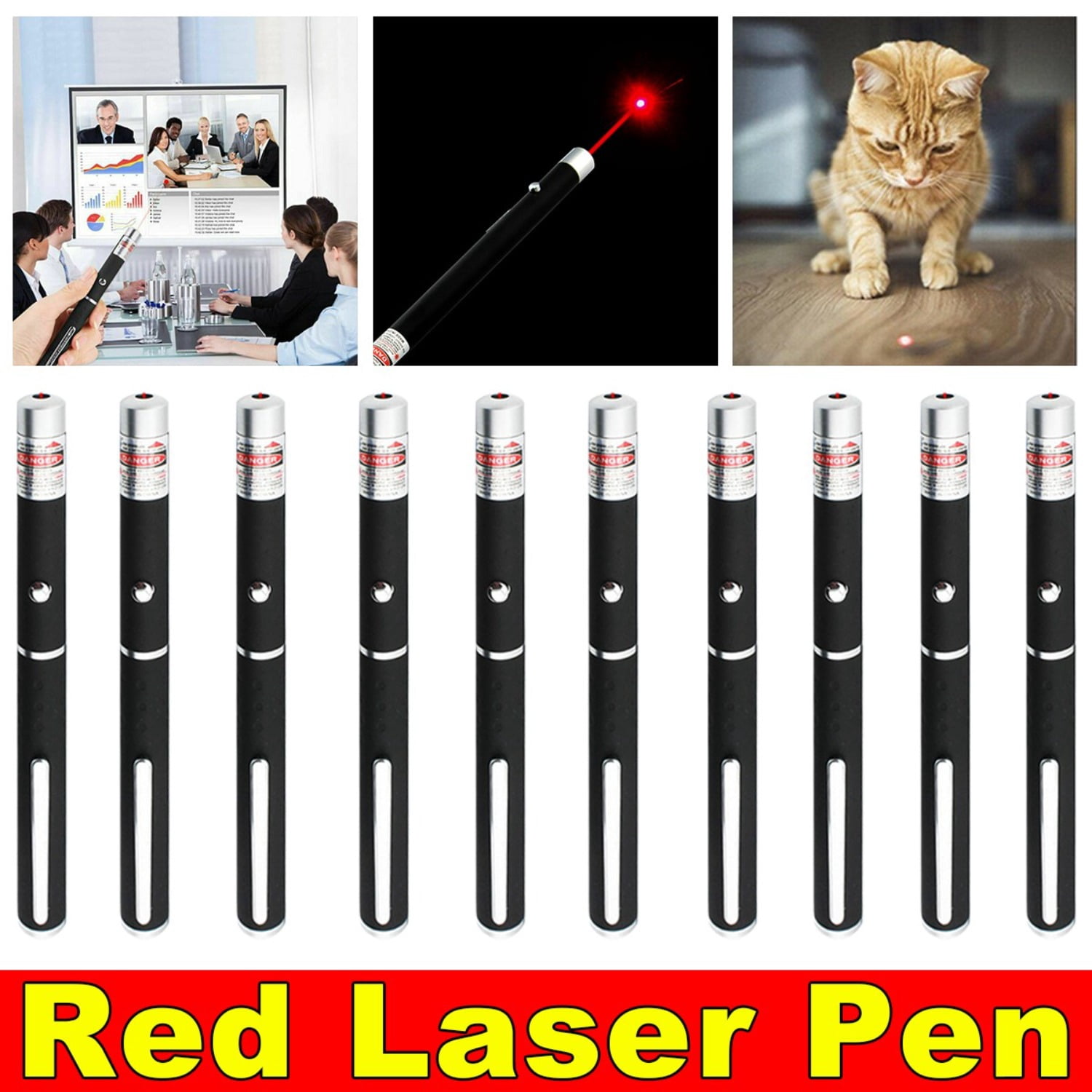 5 PCS Small Laser Pointer Pen 650nm Red Light Visible Beam 1mW For conference presentation