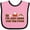 Pink and Black, variant on Inktastic Thanksgiving Here for the Food Boys or Girls Baby Bib