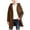 1-Brown192, variant on Boys Wool Coat Button Down Hooded Trench Jacket Casual Outerwear, Sizes 5-16