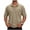 Khaki, variant on T Shirts for Man Plain Solid Short Sleeve Basic Lapel Collar Soft Cotton Everyday Wear Shirts M-3XL