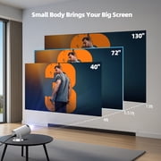 CAMPARK Mini Projector with WiFi and Bluetooth, Portable Projector Full HD 4K Support with Automatic Vertical Keystone Correction 270° Rotation Projector and Android 11.0 Smart Projector
