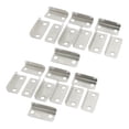 thumbnail image 1 of 20 Pcs Home Office Silver Tone Metal Right Angle Drawer Lock Strike Plate, 1 of 3