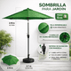 thumbnail image 2 of 2 Sombrilla Plegable 3 Mts Para Jardin Playa Camp Exterior. verde, 2 of 9
