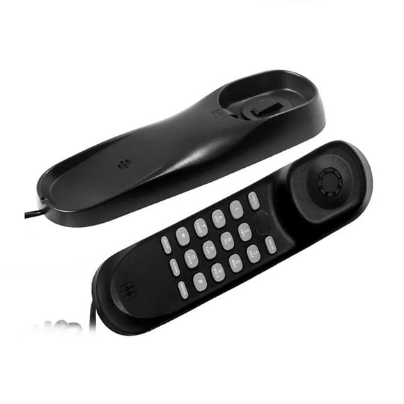 Apooke Corded Wall Phone, Slim Trimline Phone for Hotel, Landline Wall Telephone Set for Home/Bathroom/School/Office