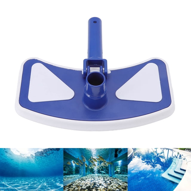 Pool Suction Head, Exquisite Workmanship Beautiful Appearance Blue White Weighted Butterfly Pool Vacuum Head with Wheel for Water Parks