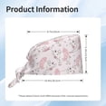 thumbnail image 4 of Yiaed Cute Piggy Ballerina Print Turban Hat for Women Men Comfortable Adjustable Cleaning Working Cap with Sweatband, 4 of 4