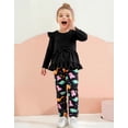 thumbnail image 4 of Lanbubble 1-5Y Toddler Girl 2-Piece Outfits Set Long Sleeve Ruffle Hem Top Floral Pants Fall Winter Kids Girl Clothes, 4 of 10