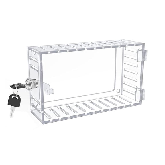 Universal Thermostat Lock Box with Key Large Clear Thermostat Guard for Wall Tamper - Proof Protect Your Thermostat