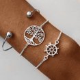 thumbnail image 1 of Pulsera de tres piezasJoyería Pulsera de mujer de acero inoxidable,Pulsera de crucero Life Tree, 1 of 4