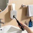 thumbnail image 7 of Wall Mounted Automatic Toothpaste Dispenser with No-Drill Design, Bathroom Accessory Storage Rack, Easy Install Squeezer Holder for Home Bathroom Organization and Washroom Decor, Gray, 7 of 7