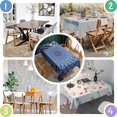 thumbnail image 4 of Rectangle Waterproof Tablecloth 60×84 Inch,Bohemian Style Reusable Indoor/Outdoor Durable Table Cover for Party Kitchen Dinner Room Decor, 4 of 5