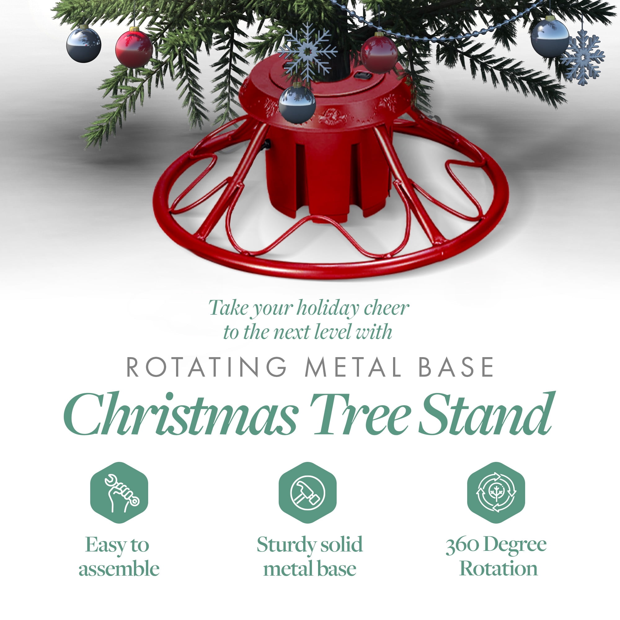 Home Heritage Christmas Xmas Tree Rotator, 1-1.75 Inch Artificial