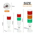 thumbnail image 2 of Uxcell 2-Layer LED Signal Warning Light Tower with Buzzer, 12-24V 10A Column Warning Tower Stack Lights with Steady Light for Factories Industrial Machinery, White, 2 of 6