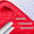 thumbnail image 3 of Socofuz Fluffy Carpets for Living Room, Indoor Modern Anti-Skid Area Rugs for Kids Girls Room, 6X9ft, Red, 3 of 10