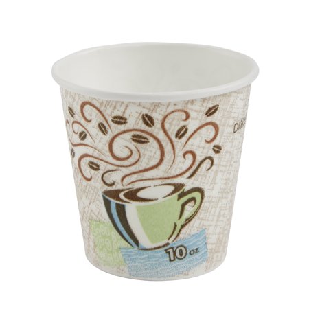 Paper Cup Cups - Dixie® PerfecTouch® (5310DX) Insulated 10 oz. Paper Hot Cup by Georgia-Pacific, Coffee Haze, 20 Sleeves of 25 Cups (500 Cups Total)