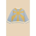 thumbnail image 2 of Miss Sparkling Women's Oversized Graphic Knit Cardigan - Casual Boho Open Front Color Block Sweater Loose Fit Long Sleeve Knitwear (S-XL), 2 of 6