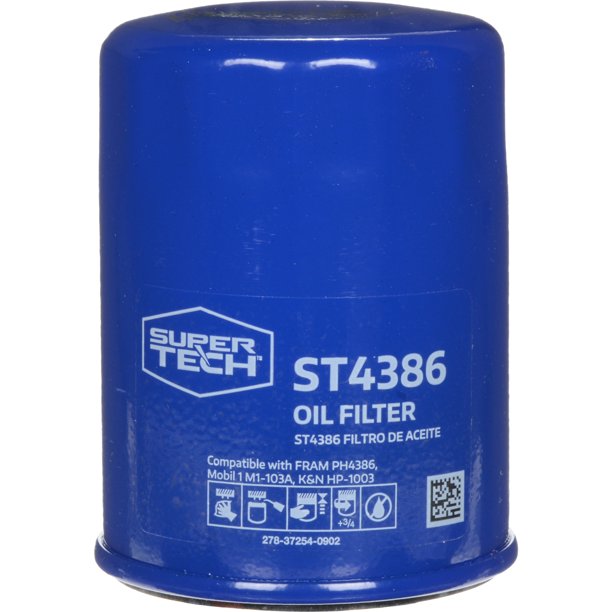 SuperTech ST4386, 10K Mile Spinon Oil Filter, 2.5"