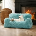 thumbnail image 2 of Dog Couch, Small Dog Bed with Removable Washable Cover, Cute Cat Couch for Pets, Cat Beds for Indoor Cats with Anti-Slip Bottom (Lake Blue), 2 of 15