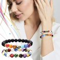 thumbnail image 1 of PENGXIANG 2 Pcs Bracelet en Pierre Naturelle Colorée Rétro Bracelet à Sept Énergies pour Hommes et Femmes Bracelets Perlés Colorés, 1 of 9