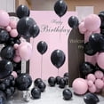 thumbnail image 3 of Kit de arco de guirnalda de globos negros YONGSHENG 107 piezas 5 10 12 18 pulgadas, 3 of 5