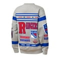 thumbnail image 3 of Youth Mitchell & Ness Heather Gray New York Rangers Allover Print Fleece Crewneck Sweatshirt, 3 of 3