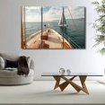 thumbnail image 4 of TISHIRON 3PCS Framed Canvas Wall Art Set,36"x24" White Sails on The High Seas Canvas Art Decor, 4 of 7